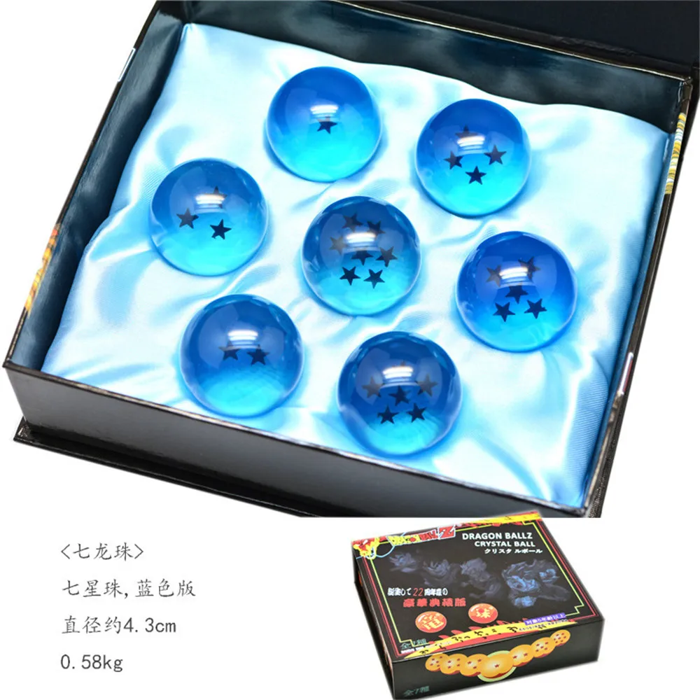 7PCS/LOT Esferas Del Dragon 4.5CM Dragon Ball Crystal Balls Brinquedos Anime Figuarts PVC Action Figure Model Toys Kids Gift