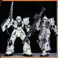 XINGDONG HG 1/144 Assembly Model Kit White Wolf MS-06R-1A Zaku 2 SongyongZhen Collection Action FIgures Robot Plastic Model Toy