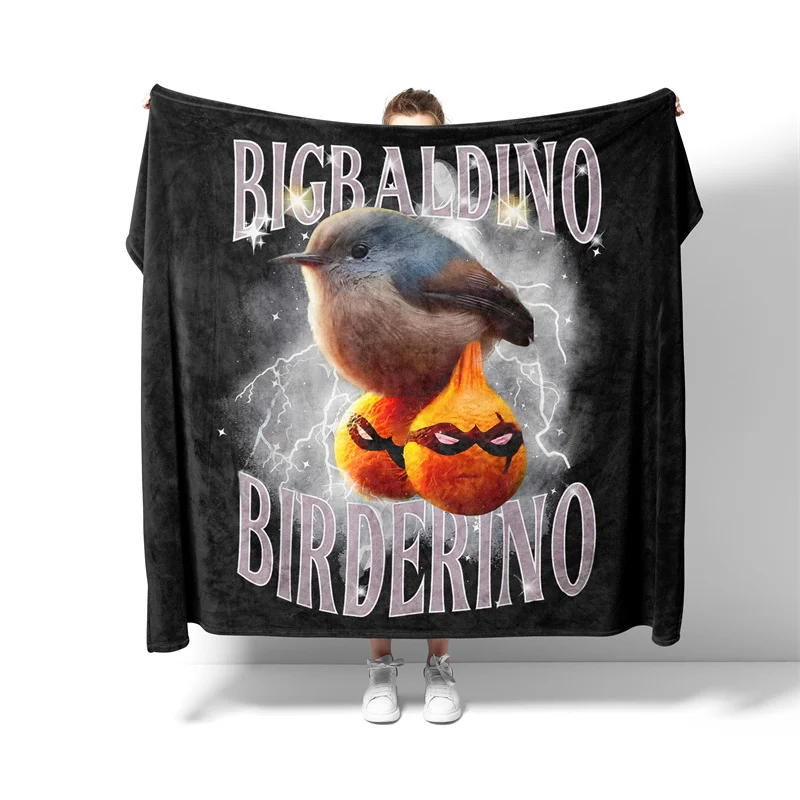 Aertemisi Bigbaldino Birderino Italian Brainrot Pet Blanket for Small Medium Large Dog Cat Puppy Kitten Couch Sofa Bed