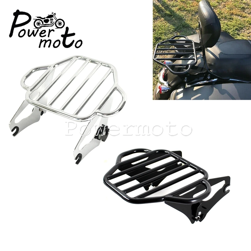 

Black Steel Motorcycle 2up Tour Pak Mounting Luggage Rack For Harley Touring Road King Street Glide FLHR FLHX FLTRX 2009-2016