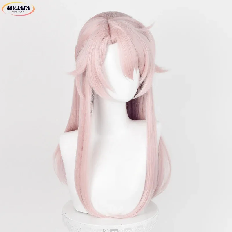 2025 لعبة تأثيري HSR جياو تشيو الوردي التدرج طويل مقاومة للحرارة الشعر الاصطناعية هالوين أنيمي الباروكات + غطاء شعر مستعار #4