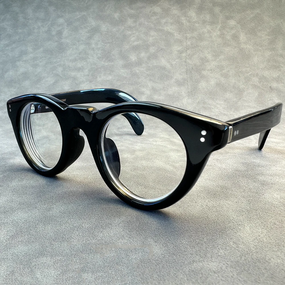 Eyeglass Frames Unique Vintage Optical Lenses Eyeglasses Retro Thick Handmade Buffalo Horn Prescription Man Glasses Frames