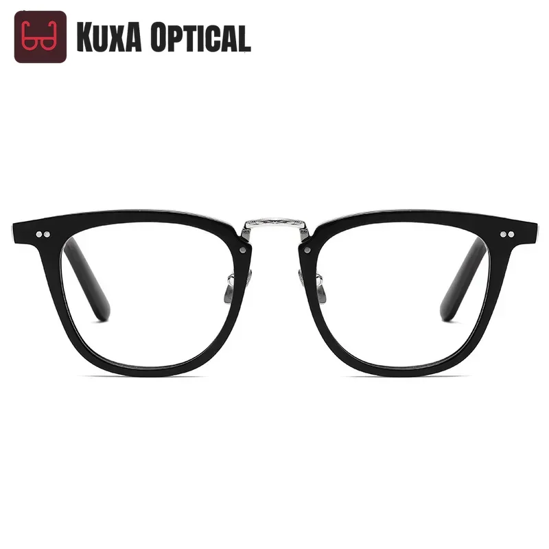 

Janpanese Handmade Acetate Men Glasses Eyewear Optical Eyeglasses High Quality Women Square Anti Blue LightPrescription