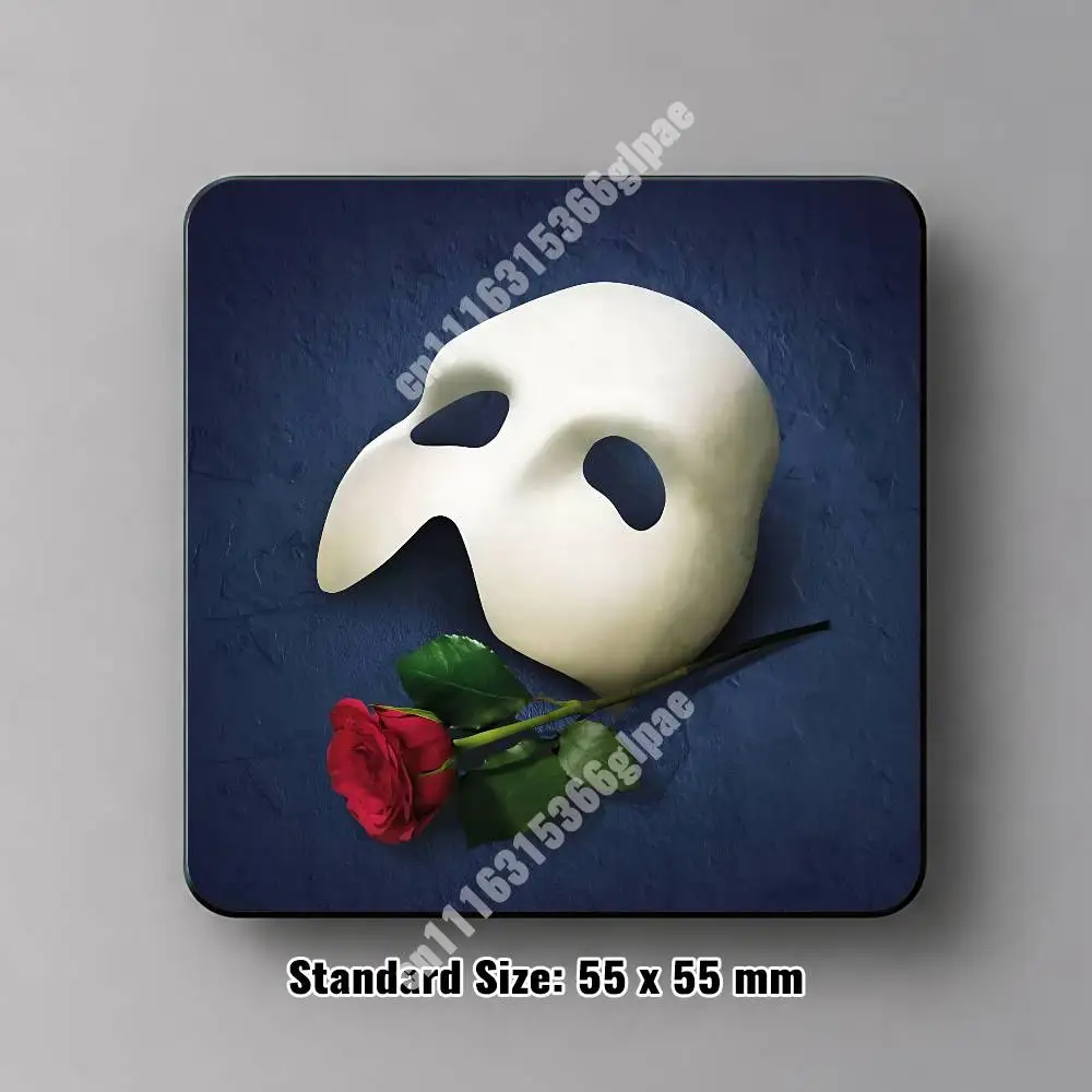 The P-Phantom Of The O-Opera Magnetic Sticker Reflective Fridge Decal for Metal Surfaces Magnet Sign