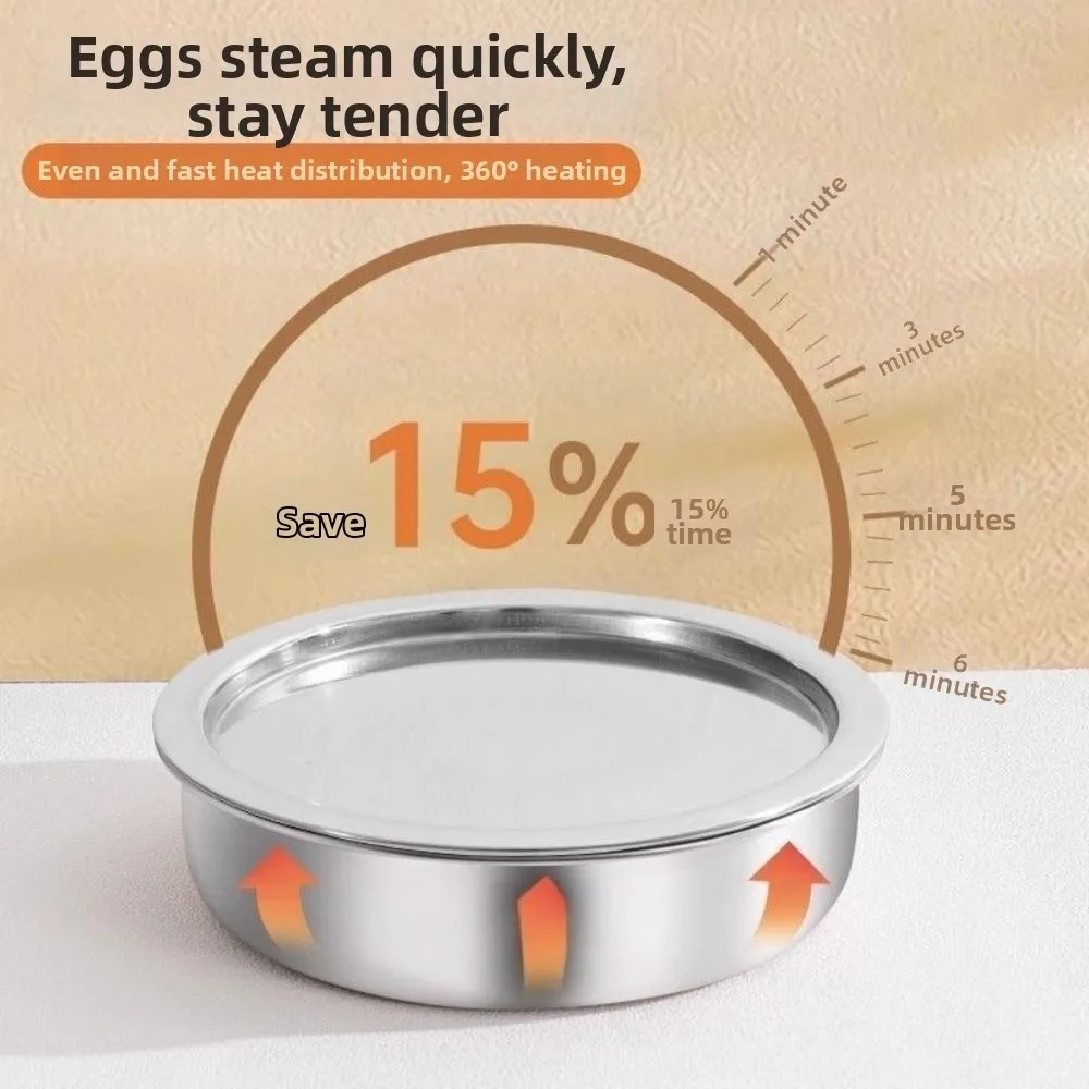 New 20cm Steamed Egg Bowl Nonstick Fall Resistant Egg Bowl with Lid with Lid Soup Bowl Food Storage