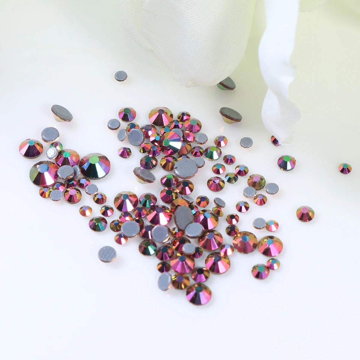 

1000Pcs Mixed Size Crystal Glass Flat Back Half Artificial Beads for Craft DIY Gift Making Decorative Bead Jewelry Beading Kits