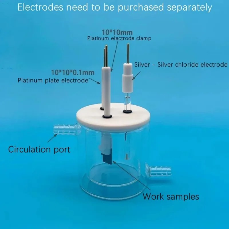 Electrochemical Experiment Of C003 Water Bath Controlled Temperature Double Layer Five Port Sealed Electrolytic Cell