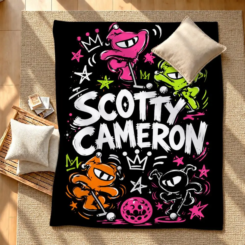 Brand premium Scotty Cameron Throw Soft Plush Flannel Pet Blanket, Home Decor Cover for Sofa, Bed, Trip & Picnic