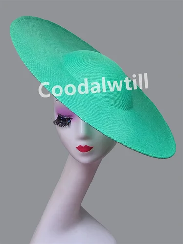 Imagen 2 del producto Tocado grande con Base de 40cm de diámetro para mujer, tocado de boda, sombrero Derby grande, accesorios para el cabello DIY, tapa superior grande