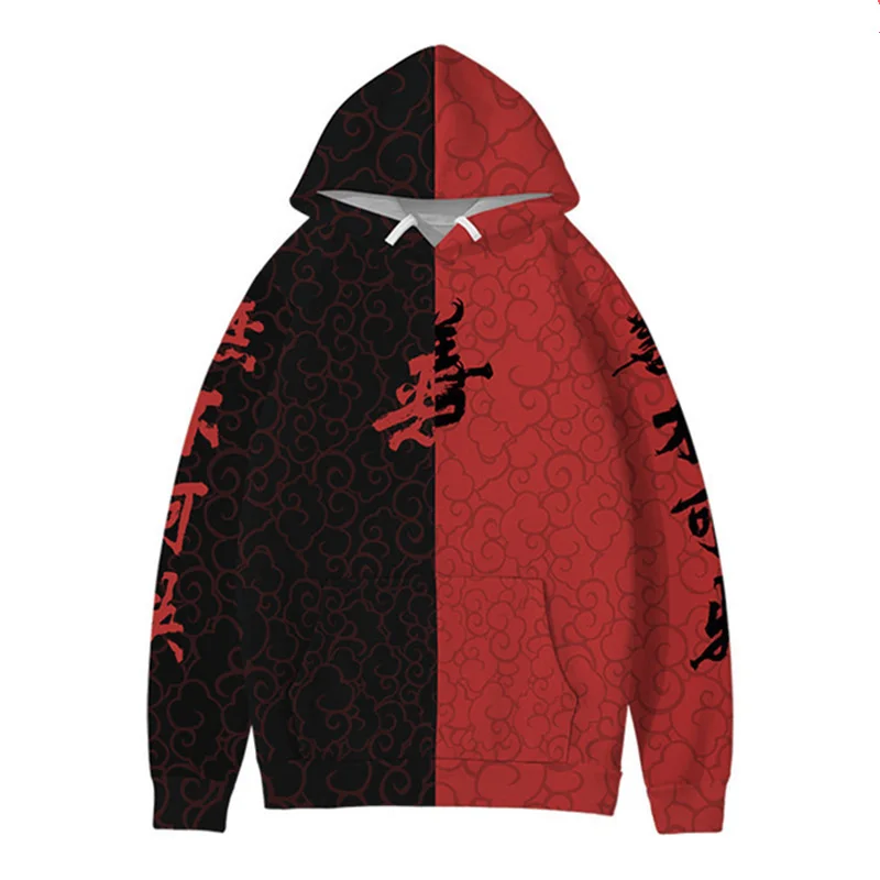 2022 ใหม่ 3DสีดําและสีขาวดีและEvil Hoodiesผู้ชาย/ผู้หญิงการ์ตูนองค์ประกอบHoodie Casualเด็กเสื้อแขนยาว