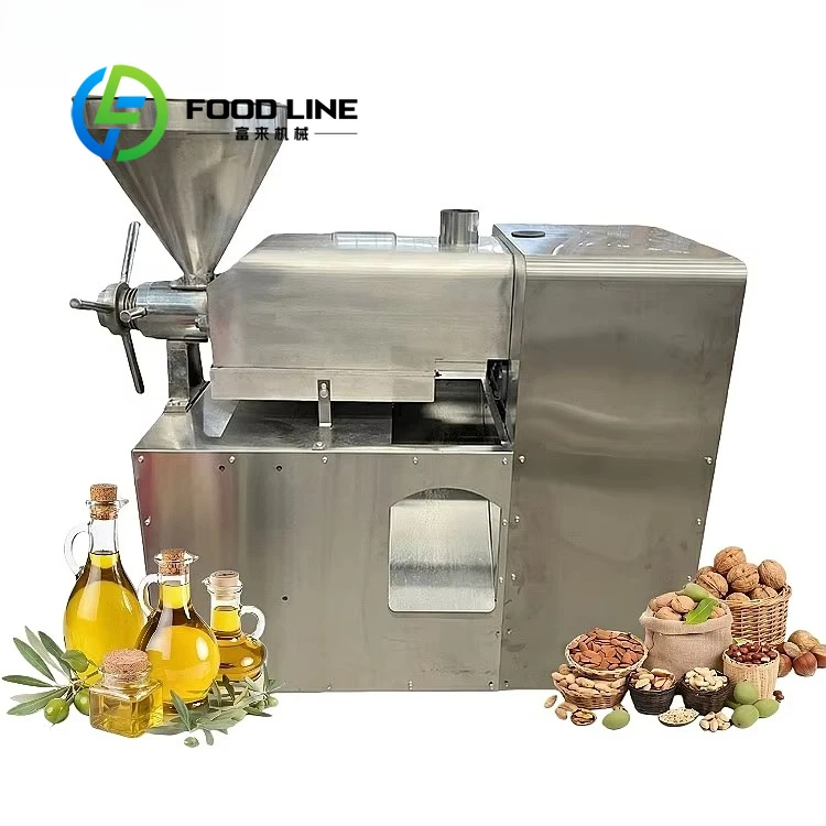 Prensa de aceite de tornillo de alta resistencia, 435 kg de peso, motor de 5.5 kW, extracción automática de aceite para granjas y pequeños aceiteros