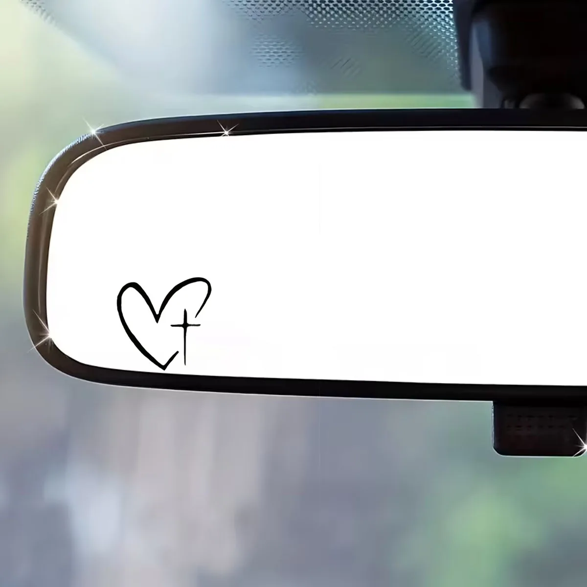 Christian Cross Love Car Mirror Stickers, Faith Mirror Stickers, Religious Auto Parts Vinyl Cute Car Stickers & Decals