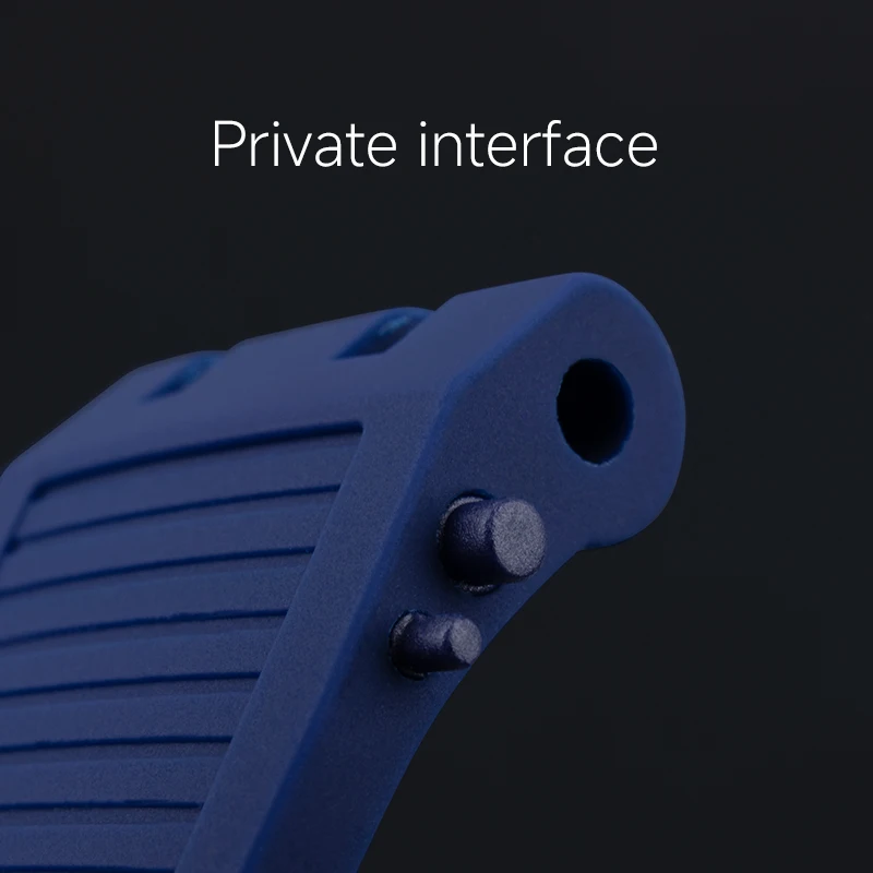 Silicone rubber watch strap with toothed interface, replacement accessory for Tissot 1853 T‑Sport T115 series