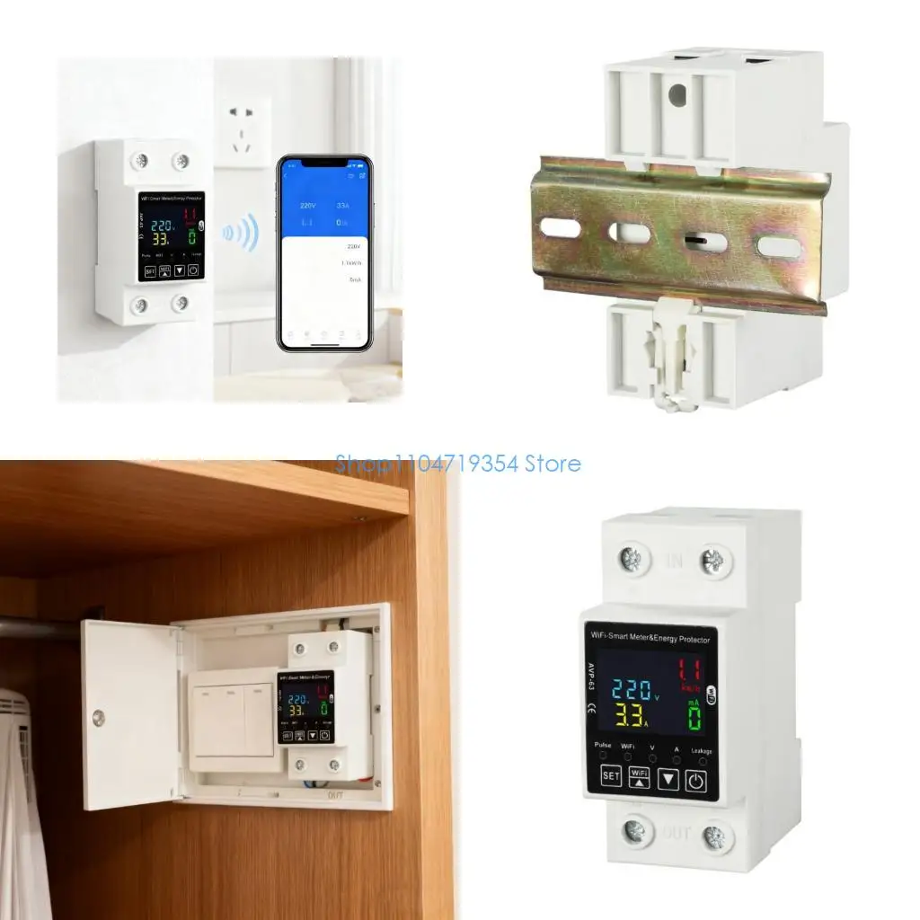 0XLD Intelligent Power Breaker With Mobile Monitoring Adjustable Electric Leakage Defense for Household Appliance Safe