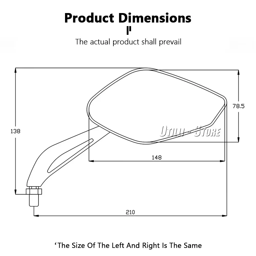 ใหม่รถจักรยานยนต์ด้านหลังดูกระจกสําหรับ Ducati Scrambler 400 2016- SCRAMBLER 800 2015- Lozenge ด้านข้างกระจกมองหลัง