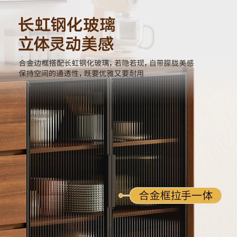 Ultra-thin dining side cabinet integrated against the wall, modern simple living room, tea cabinet, narrow storage cabinet