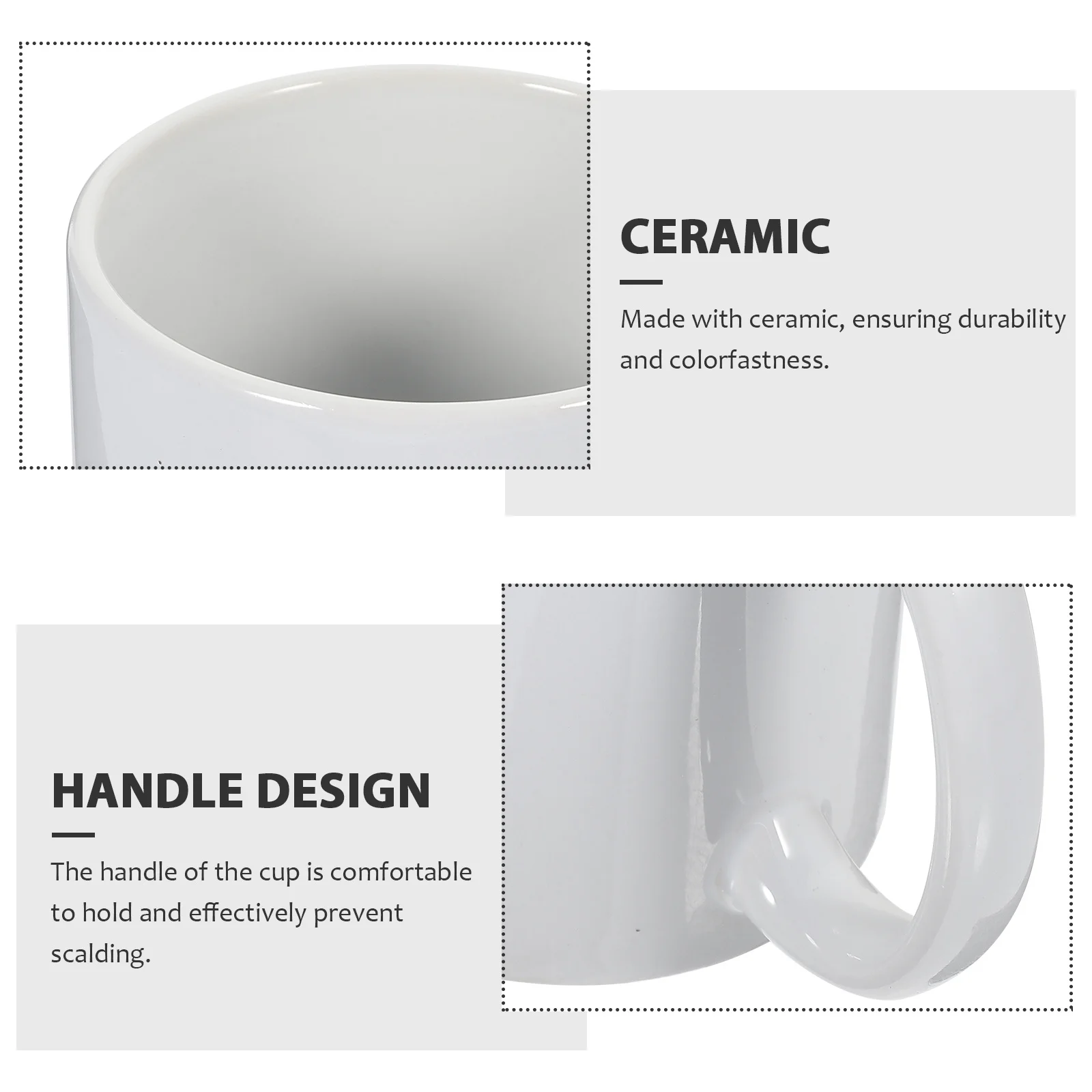 

Blank Latte Mug Sublimation Mugs Comfortable Grip Durable Not Easy to Fade Perfect for Milk Coffee Tea Juice DIY Printing