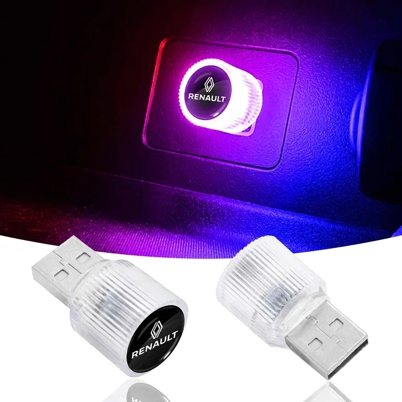 

Миниатюрные USB LED-лампы для создания атмосферы в автомобиле, декоративные светильники для Renault RS Clio Megane 2 3 4 Captur Trafic Twingo Scenic 2