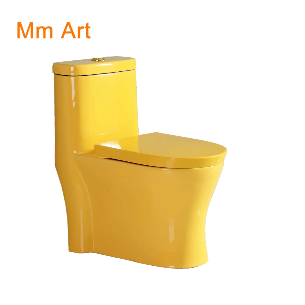 Luxury modern bathroom wc full colored one piece floor mounted color toilet closestool  WC