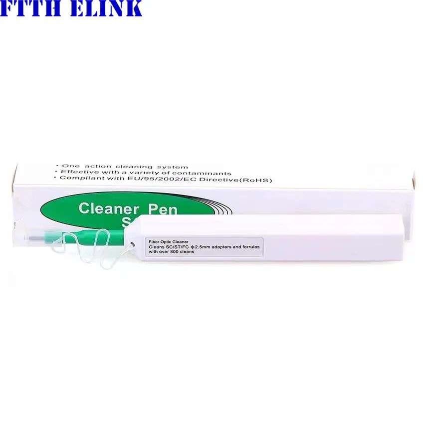 

Fiber Optic Cleaner One Click Cleaning Pen for ftth connector SC FC ST 2.5mm Universal Connector good quality ELINK 5pcs