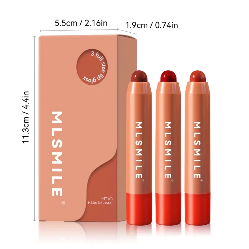 Lápiz labial de color, bálsamo labial nutritivo hidratante, no se decolora fácilmente, laca brillante, Kit de pintalabios