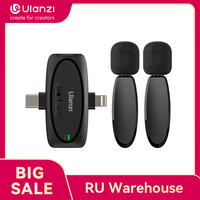 Ulanzi V6 3-in-1 Wireless Lavalier 2.4GHz Microphone 3.5mm / Lightning / Type-C For iPhone Android Laptop Camera Interview Vlog