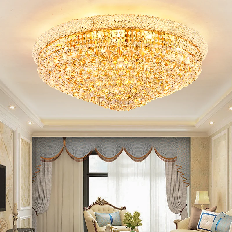 French Crystal Ceiling Lamp Living Room Modern Atmosphere Luxury Dining Room Hotel Villa Bedroom Crystal Ball Italian Lamp Hot