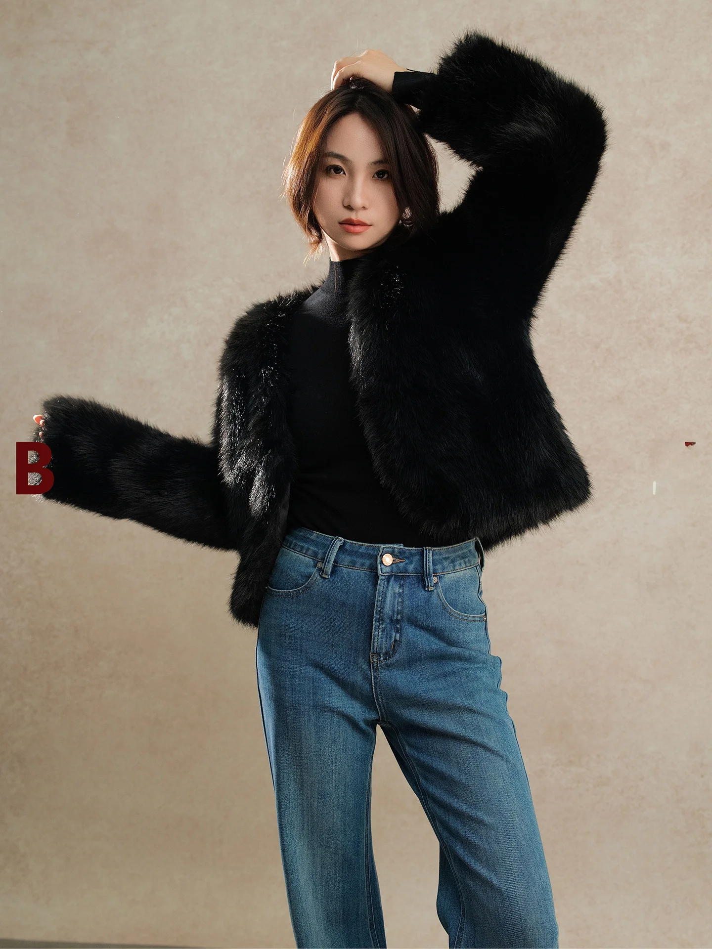 

Belin Eco-Friendly Long-Termism Bla Faux Fur ort Coat Women's Winter New Sle High-End Loose Thiened Woolen Jaet
