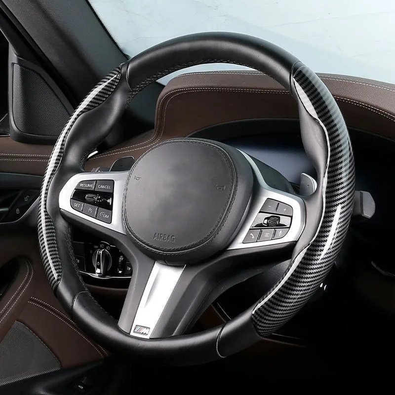 Water transfer printing carbon fiber pattern steering wheel cover handle cover automotive supplies anti slip steering wheel