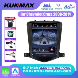 Android Car Radio For Chevrolet Cruze 2009-2014 Tesla Style Carplay Anadroid Auto 2 Din Stereo Car Multimedia DVD GPS Navigation