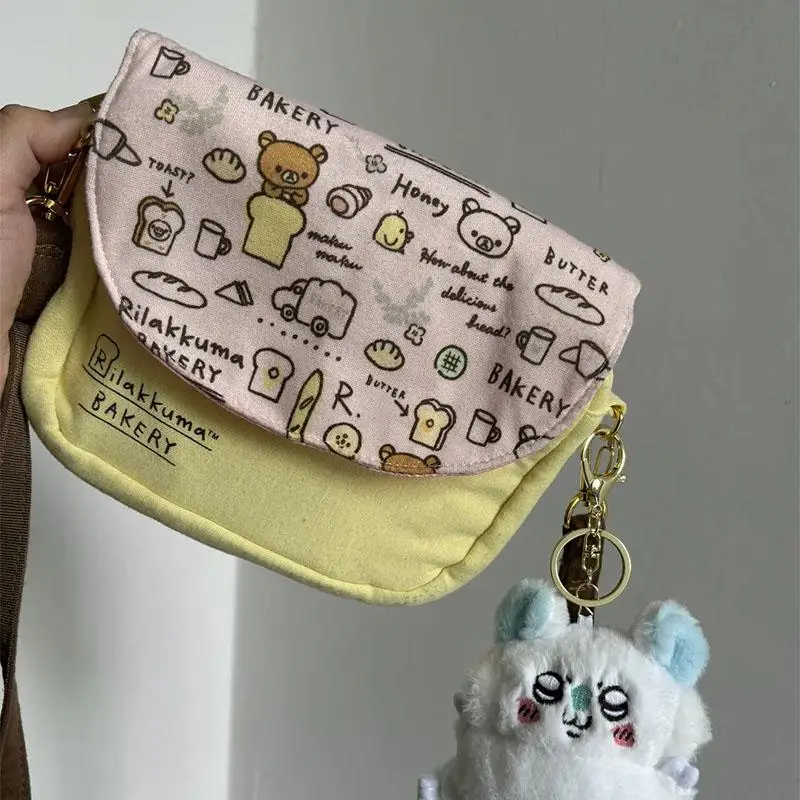 New Kawaii Cute Rilakkuma Crossbody Bags Shoulder Bag Cartoon Itabag Small Item Storage Shopping Portable Fashion Gift for Girls