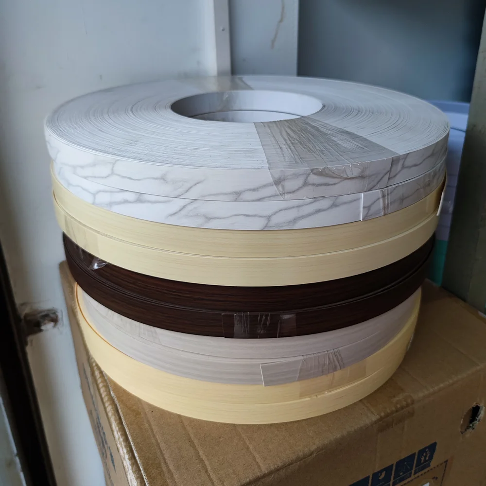 Custom PVC Wood Color Edge Banding Edgeband 100M x 50MM x 1MM For Furniture Kitchen Wardrobe Table Desk Board Machine Specific