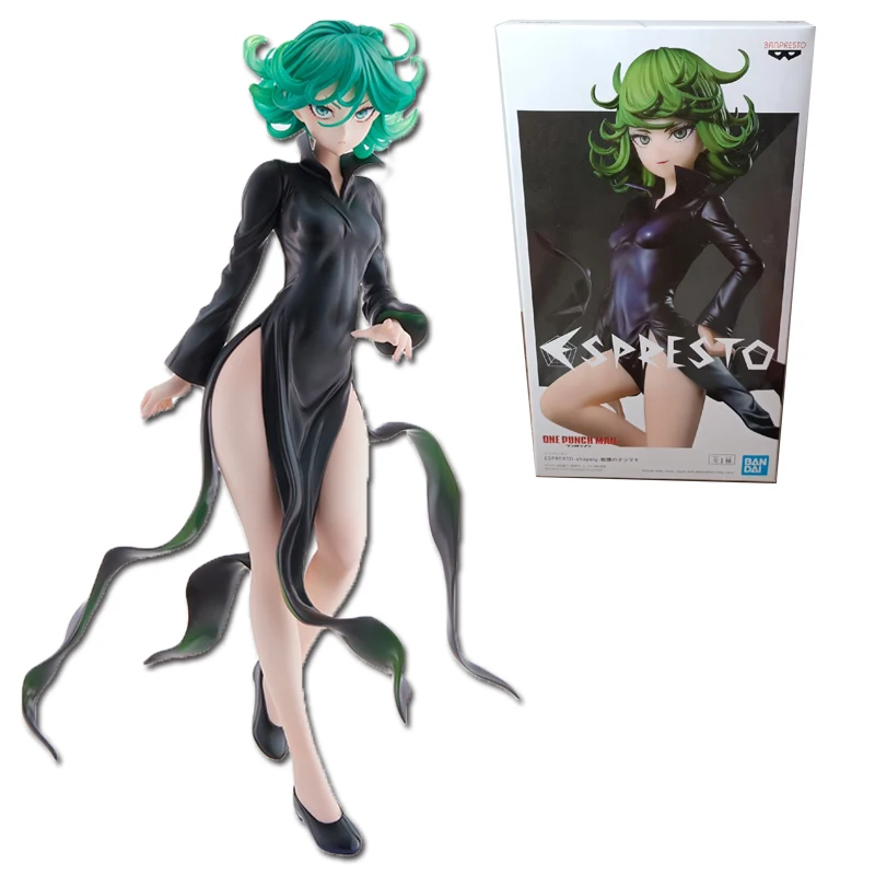Figura de Anime ONE PUNCH-MAN, Saitama calva, Tatsumaki, modelo de figura de pie, juguete de colección estática, adornos de escritorio, muñecas, 18CM