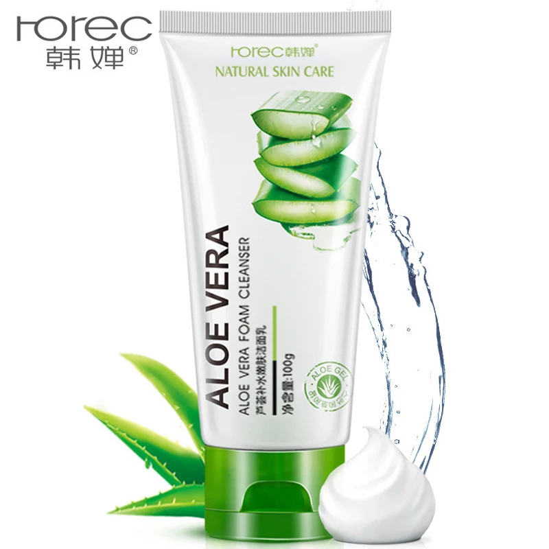 

Aloe Facial Foam Cleanser Gel Deep Pore Cleansing Remove Blackheads Face Wash Skin Care Face Wash Skin Care Accessories