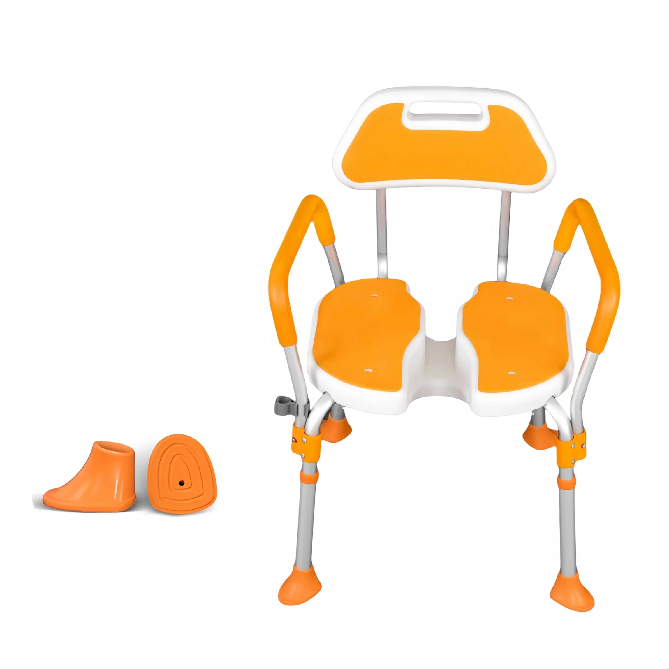 Aluminum Alloy Height Adjustable Trending Bath Chair Stationary Shower Bathroom Seat Chair Anti Slipping Foldable Shower Chairs