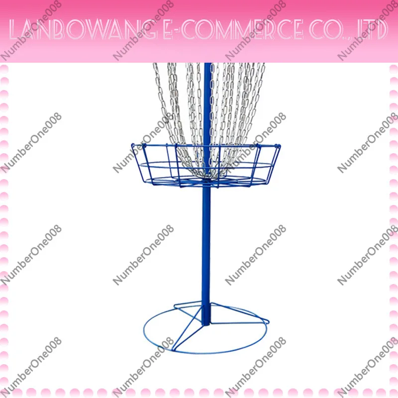 Portable Disc Golf Basket Set 24 Chain Heavy Duty Target for Outdoor Practice Backyard