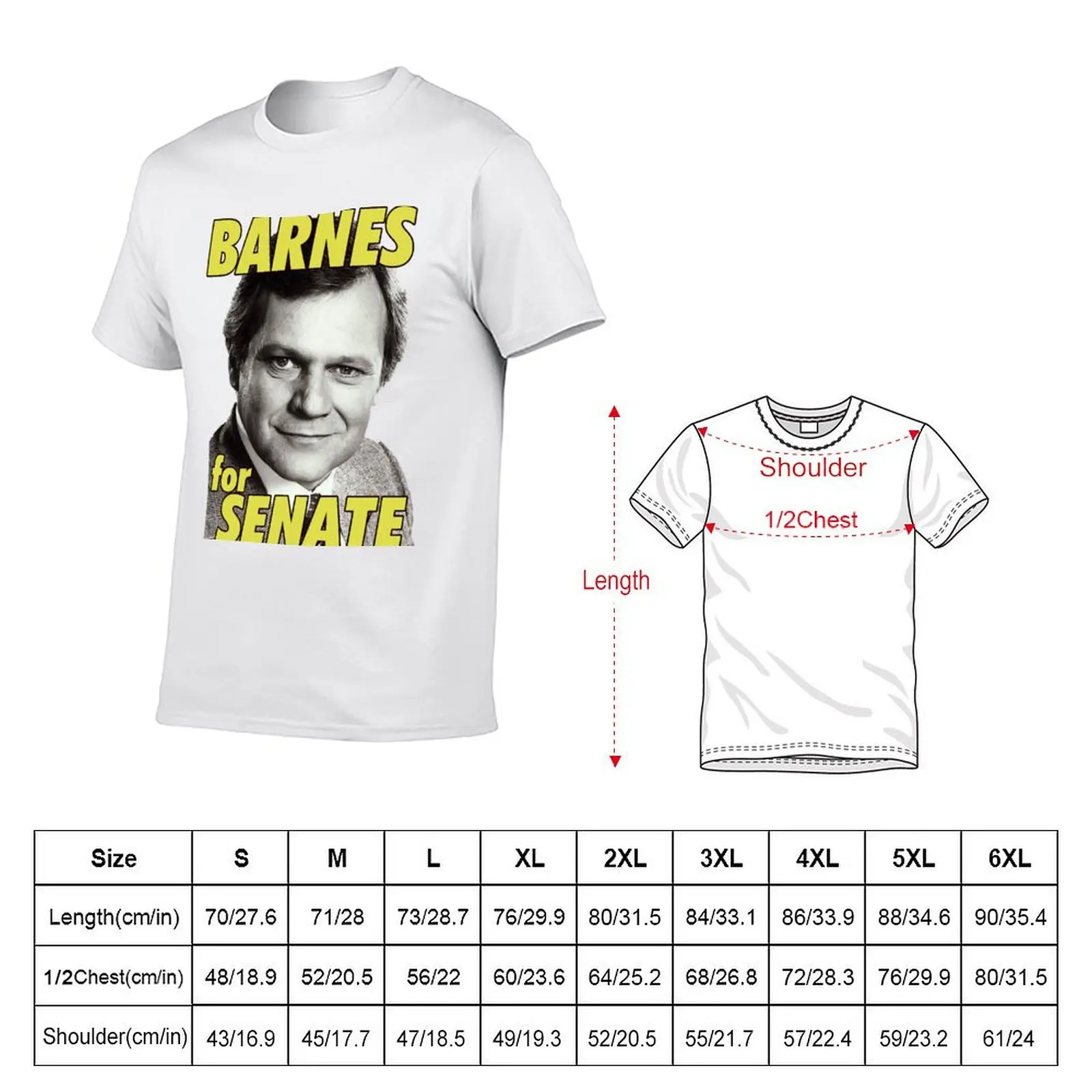Cliff Barnes for Senate (Dallas) T-Shirt Large Size Casual Tee Shirt