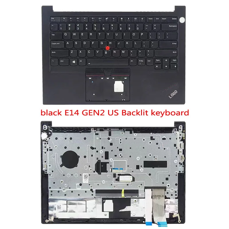 Imagem -06 - Lenovo-substituição do Portátil Thinkpad com Descanso da Palma E14 Gen2 Gen3 Gen4 Teclado dos Eua