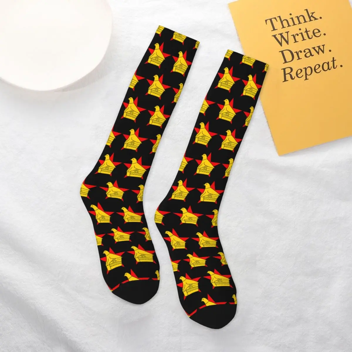 

All Seasons Zimbabwe Cricket Board Custom Sticker Socks Harajuku Crew Socks Hip Hop Stockings for Men Women
