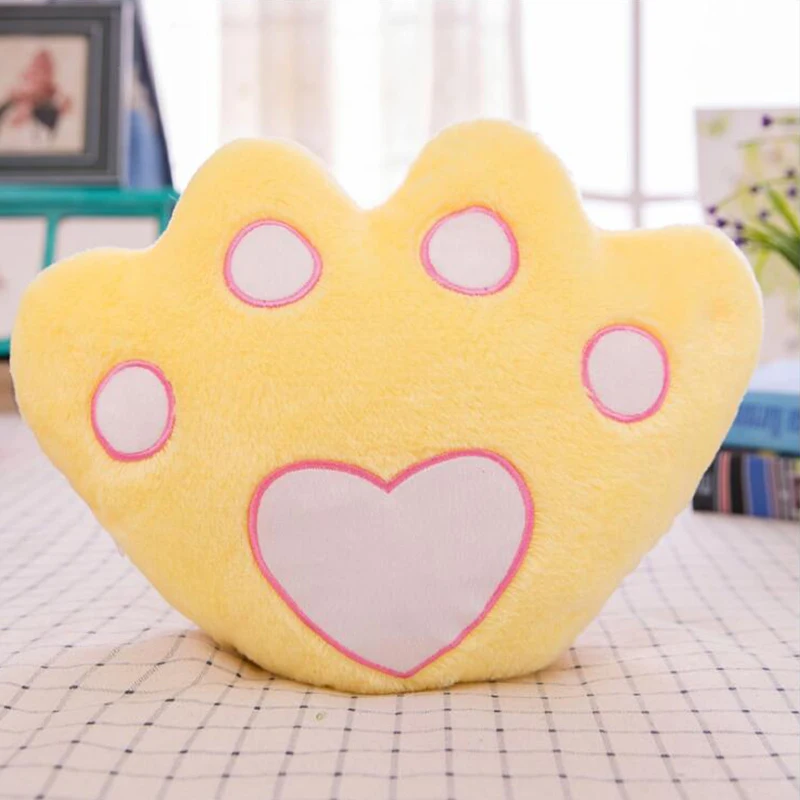 Luminous Pillow Star Cushion Colorful Glowing Pillow Plush Doll Star Heart Bear Paw Led Light Toys For Girl Kids Christmas Gifts