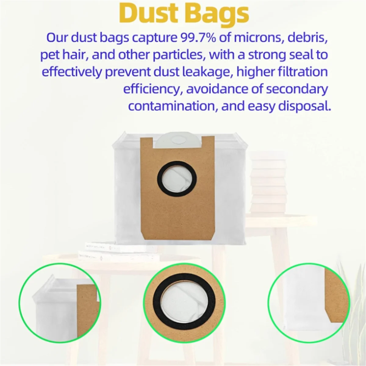 FZFZ T20+ スイーパーアクセサリー用ダストバッグ 12 個 長持ちしてうまく動作するように作られています