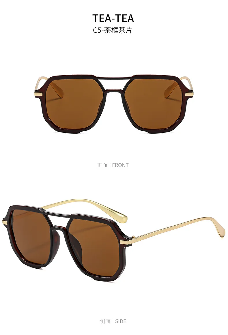 2026 Herren-Sonnenbrille: Schlichte Designer UV400 Piloten-Sonnenbrille mit Metallbügeln – Modische Reise-Sonnenbrille für Herren – Detail 14