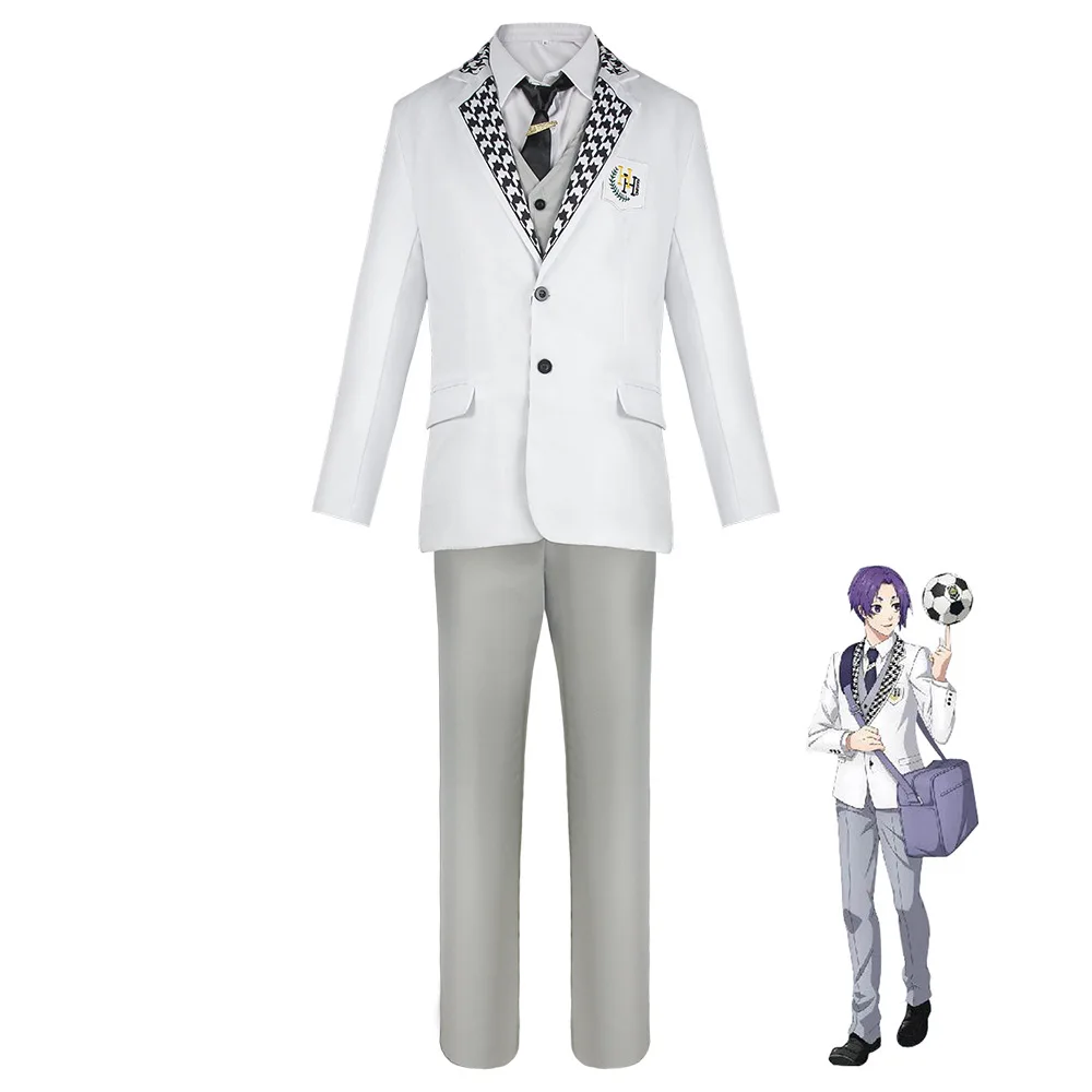 

Синий замок Косплей Костюм Рео Микаге Косплей Парик Мужской Костюм Куртка Рубашка Жилет Галстук Брюки Полный комплект Хэллоуин Вечеринка Ролевая игра Наряд