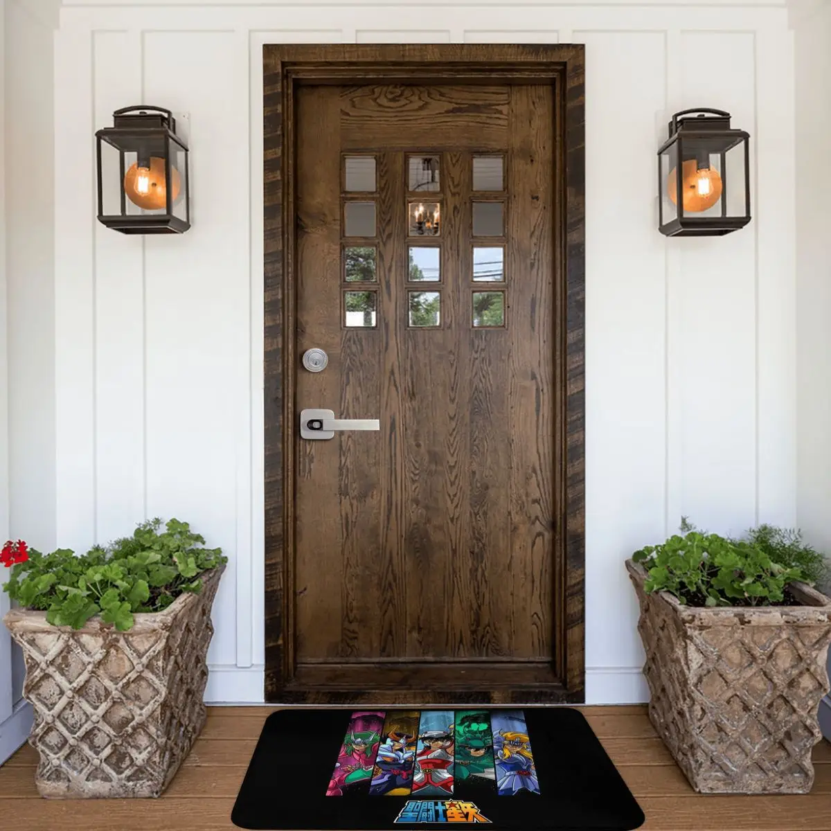 Knights Of The Zodiac Doormat Rug Carpet Mat Footpad Polyester Non-slip Sand Scraping Entrance Kitchen Bedroom Balcony Toilet