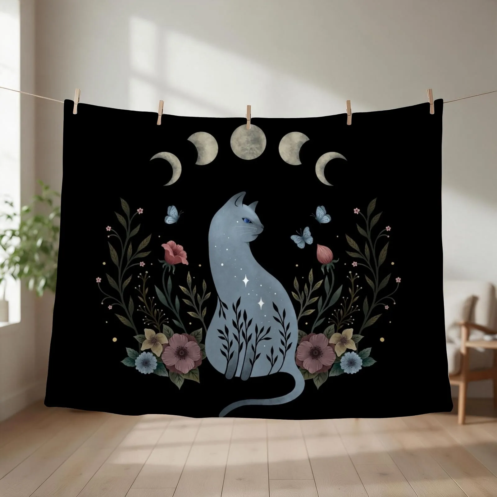 Cat on the Hill Throw Blanket blankets and throws Moving Kid'S Multi-Purpose Blankets