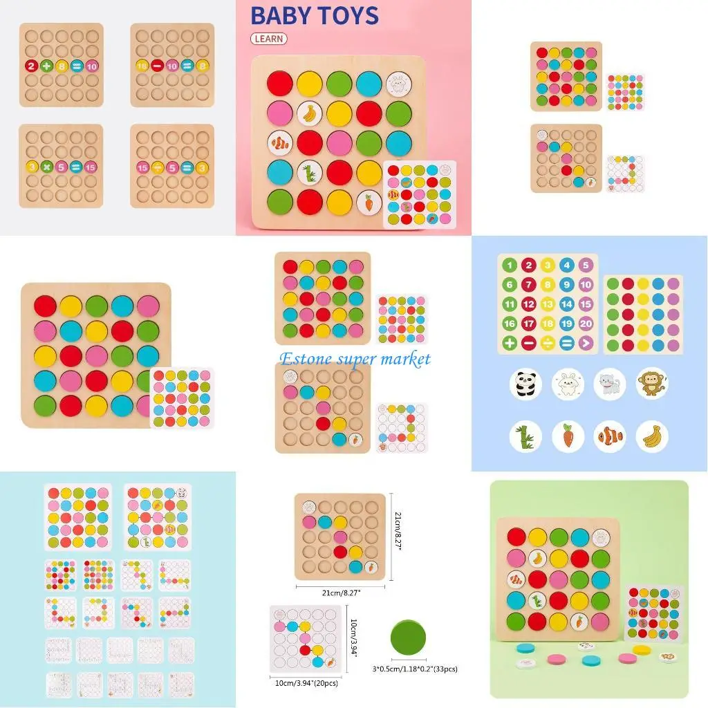 090b Holzbrettspiel Farbsortieren Mathematikler