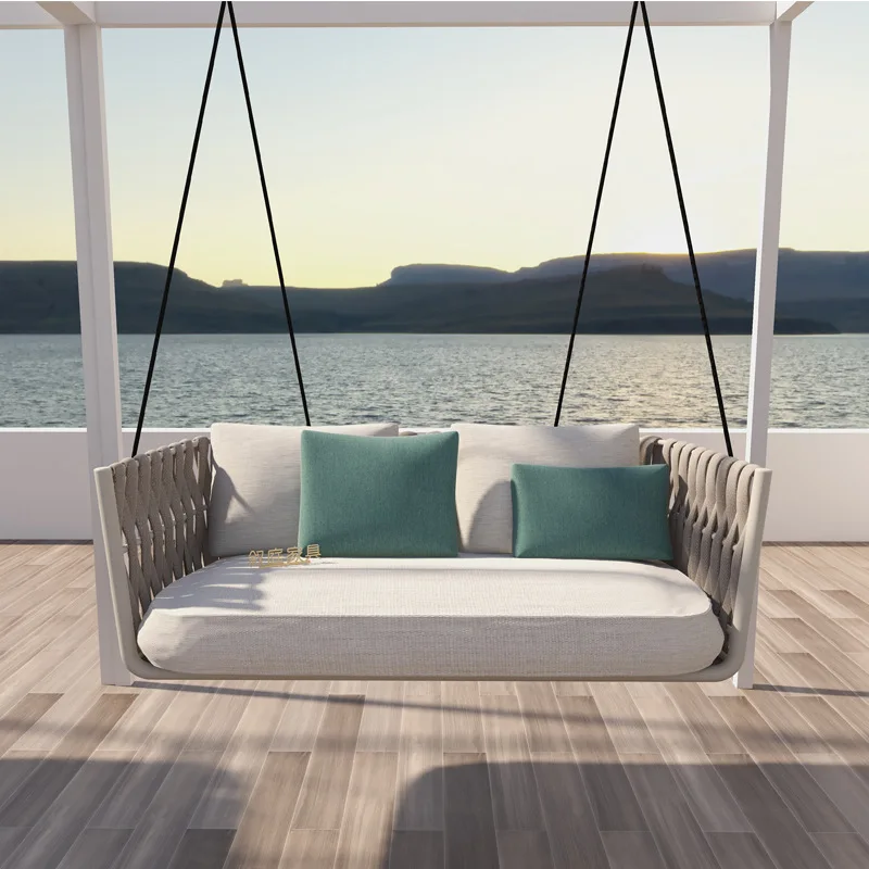 

Adult household double balcony hanging basket rattan chair indoor and outdoor children swing