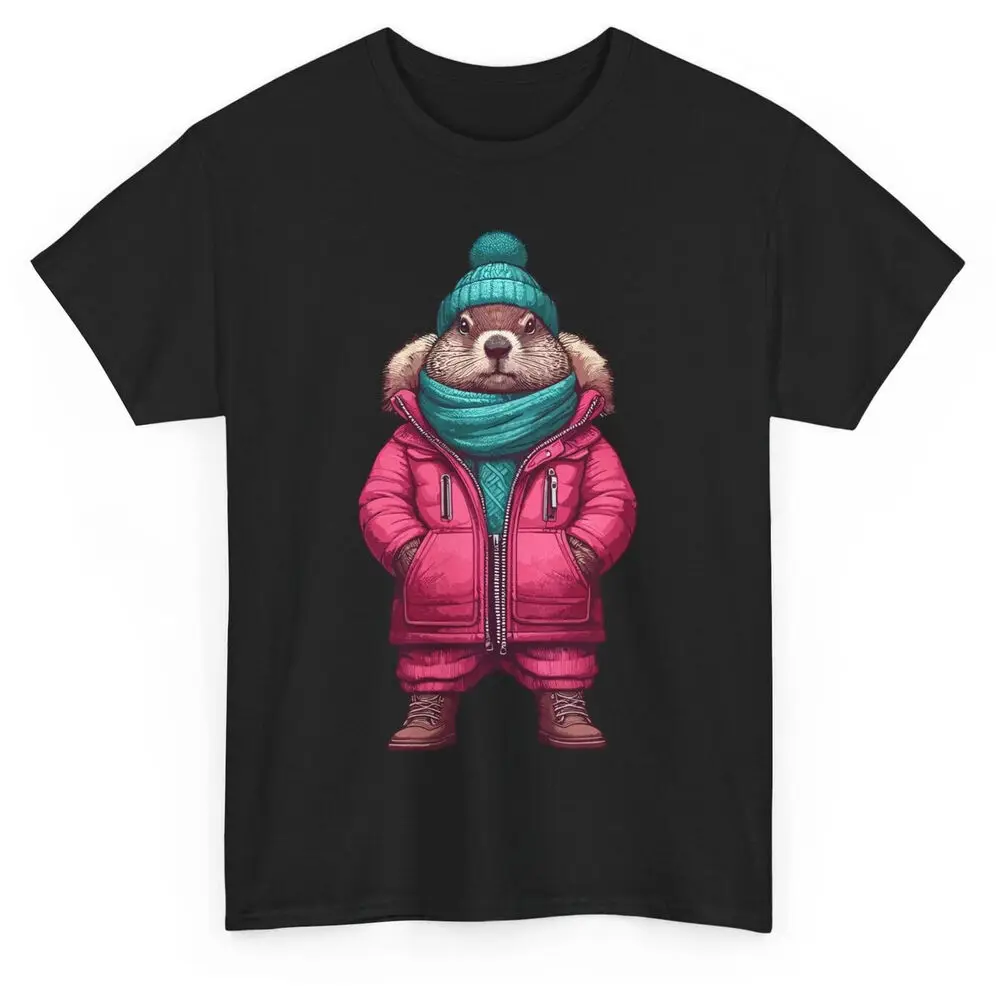 GroundHog Funny T-shirt - Novelty Wildlife Woodchuck Ground Day Hog  Graphic Tee  Tees Y2K tops Unisex Summer Short Sleeve