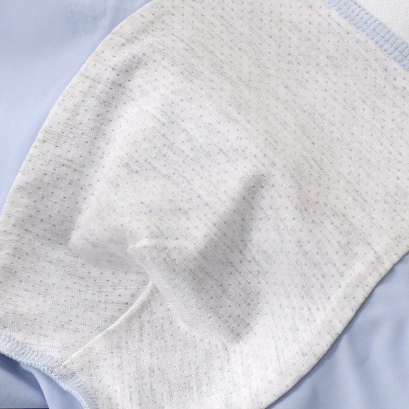 ​ ​ سراويل داخلية للرجال من الحرير الجليدي - 90% نايلون 10% سباندكس، حزام خصر هندسي قابل للتنفس على الجليد وطباعة تجريدية