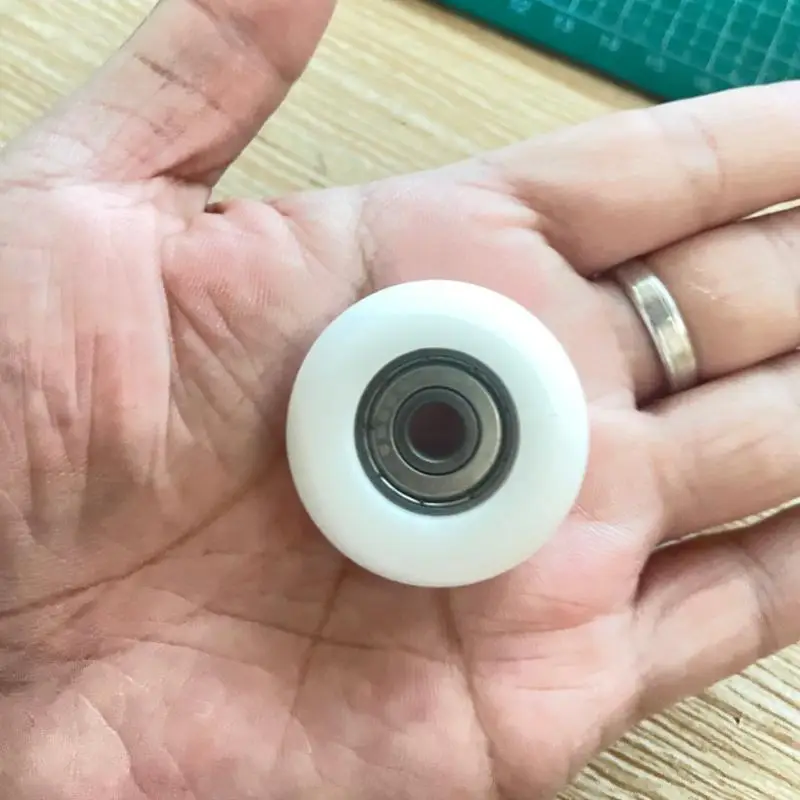 6Pcs 626ZZ Bearing Wrapped Plastic Pulley Pom Polyoxymethylene Plastic Nylon Pulley Guide Roller Pulley Silent R626